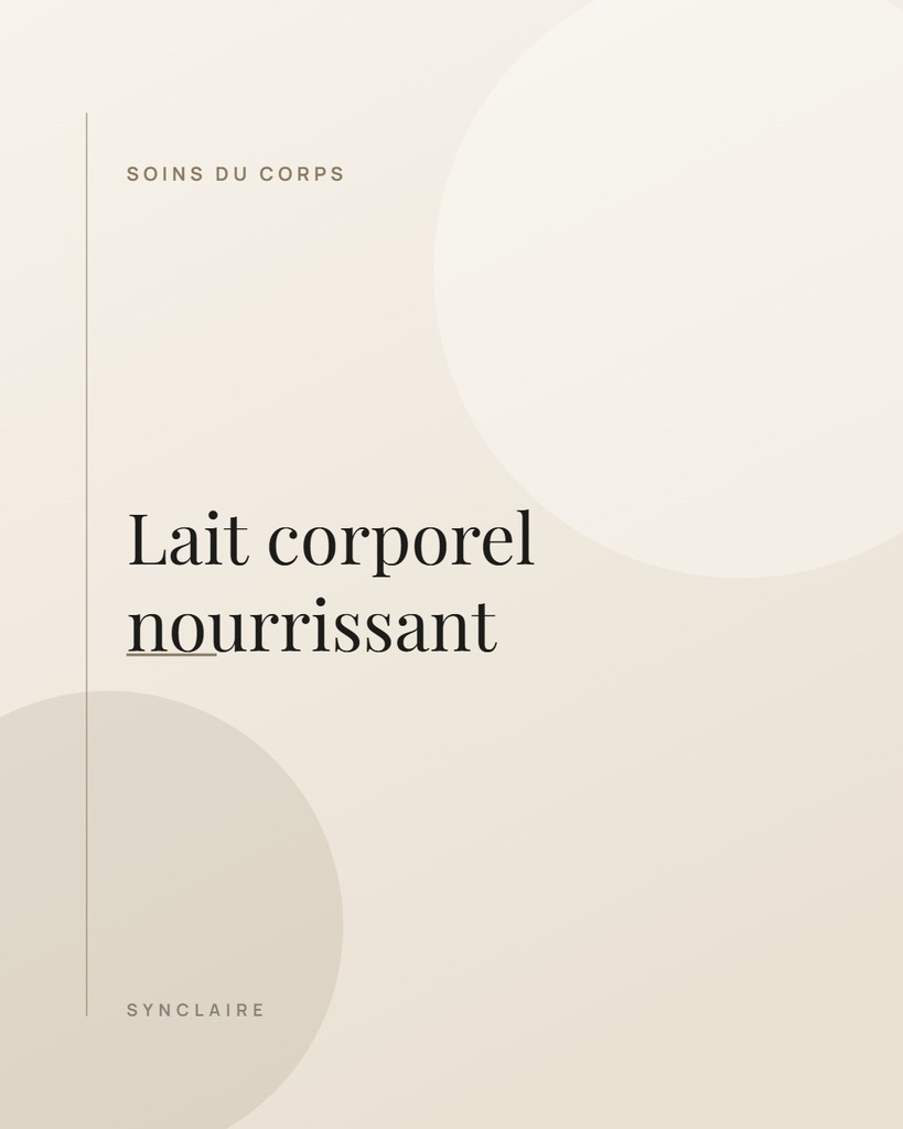 Lait corporel nourrissant