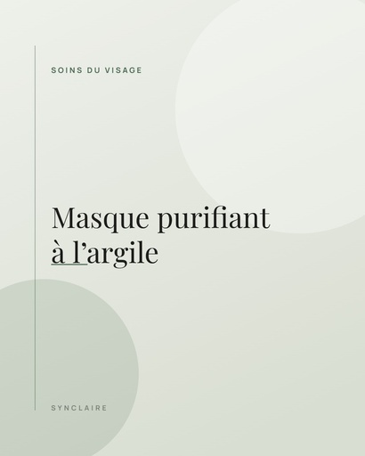 [DEMO-003] Masque purifiant à l’argile